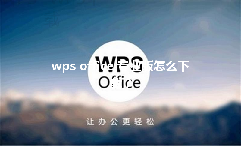 wps office 专业版怎么下载？ 三